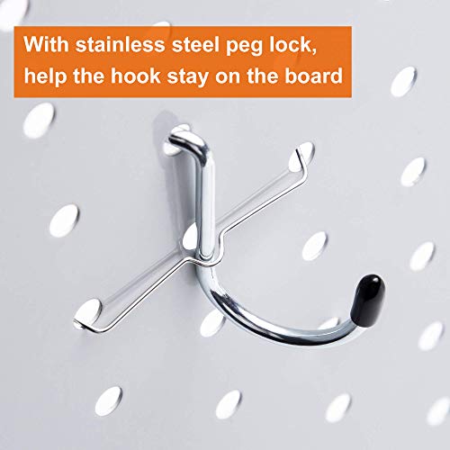 MENEONE Pegboard Hooks, Peg Board Bins, Peg Locks, for Organizing Various Tools, 255 Pieces