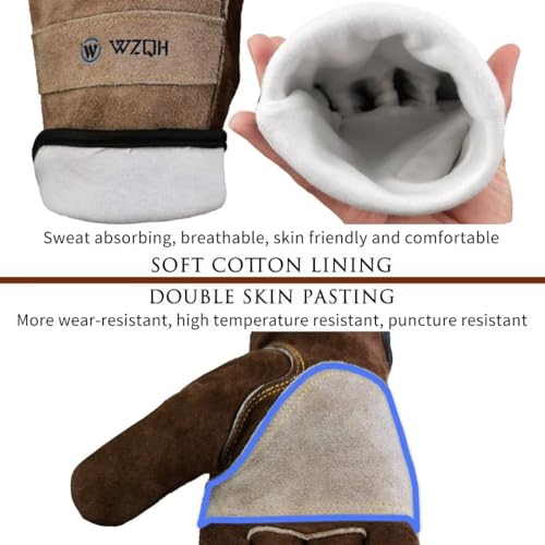 Cowhide Leather Work Gloves for Men/Women. Durable 2XL