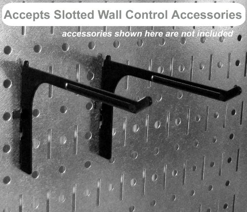 Wall Control Pegboard Value Pack - (3) Pack of Wall Control 16-Inch Tall x 32-Inch Wide Horizontal Black Metal Pegboards for Wall Home & Garage Tool Storage Organization (Black Pegboard)