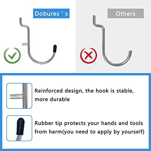 Dobures 143PCS Pegboard Hooks,Pegboard Accessories Organizer Kit, Pegboard Set for Tools,1/8 and 1/4 inch Pegboard Hooks Assortment, Peg Board Hooks, Peg Board Bins, Peg Locks