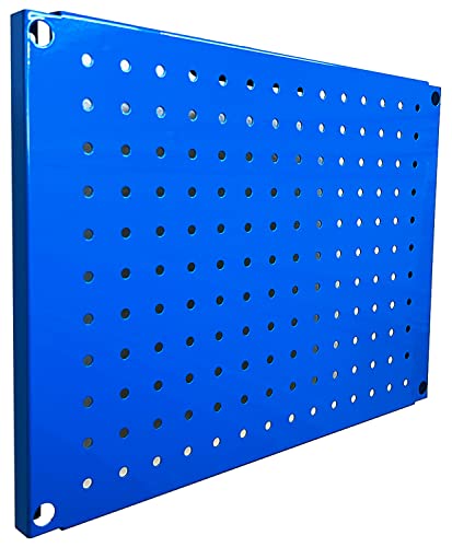 HantekSteel Metal Pegboard 12-Inch Tall x 16-Inch Wide Heavy Duty Wall Organizer for Home Garage Tool Storage 4pcs Blue