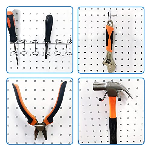 Dobures 143PCS Pegboard Hooks,Pegboard Accessories Organizer Kit, Pegboard Set for Tools,1/8 and 1/4 inch Pegboard Hooks Assortment, Peg Board Hooks, Peg Board Bins, Peg Locks