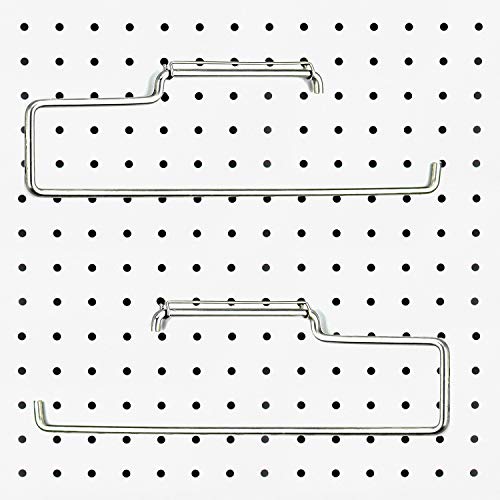 1 Pack Sturdy Steel Pegboard Paper Towel Holder | Hook to anywhere standard pegboard | Pegboard Accessory-Hook to Workshop,Garage,Kitchen,Laundry Room,Bathroom etc.