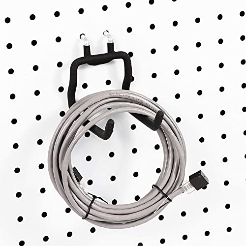 FRIMOONY 12 PCS Heavy Duty Pegboard Hooks, for Organizing Various Tools, for 1/4 Inch Pegboard, Black