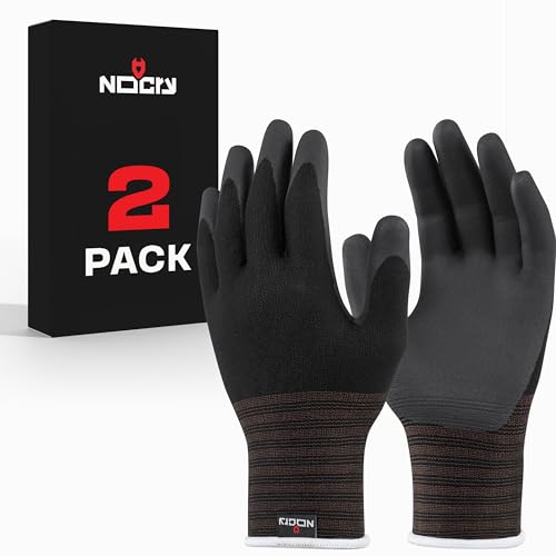 NoCry Microfoam Nitrile Coated Grip Work Gloves for Men and Women