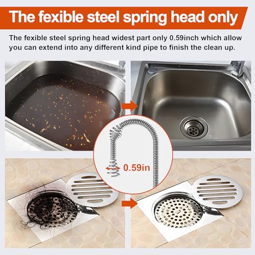 Heavy Duty Flexi Drain Auger with Drill Adapter