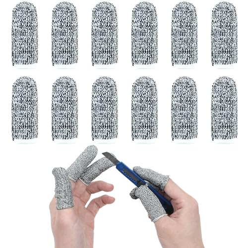 Reusable Finger Sleeve Protectors, 12 Pack Anti-Slip Guard