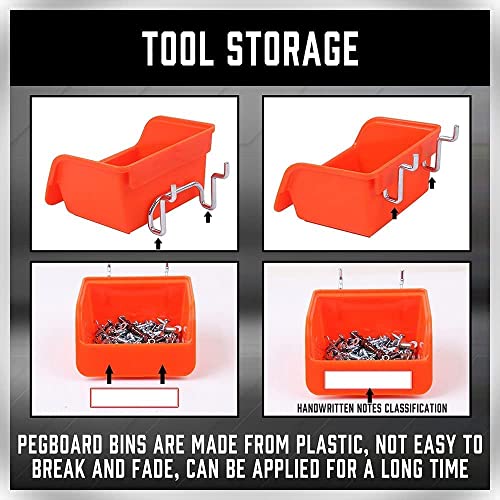 HORUSDY 238-Piece Pegboard Hooks Assortment, Pegboard Accessories with Pegboard Bins for Organizing Various Tools