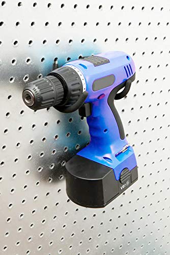 Menecor 5PCS Pegboard Drill Holder Pegboard Double Hooks Drill Hook for Drill,Accessories Bag,Other Power Tools etc