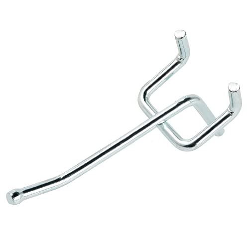Rawall 50-Pack,2 Inch L Shape Small Galvanized Pegboard Hooks Suitable for 1/8 and 1/4 inch pegboard,Metal for Garage,Office,Kitchen,Store