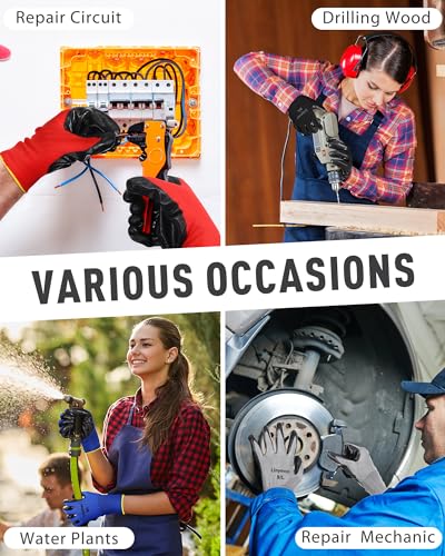 54 Pairs PU Coated Safety Gloves for Men/Women