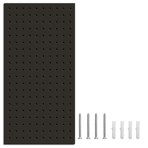 TIDIHAUSE Pegboard,Peg Board,Pegboard Wall Organizer，Mount Display Pegboard Kits fit Pegboard Storage，PegBoard Organizer Board Pegboards（Black/32 * 16 inch）