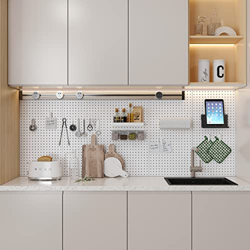TIDIHAUSE Pegboard,Peg Board,Pegboard Wall Organizer，Mount Display Pegboard Kits fit Pegboard Storage，PegBoard Organizer Board Pegboards（Black/32 * 16 inch）