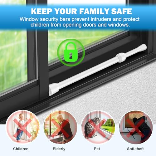 Adjustable Window Security Bar Lock for Sliding Doors