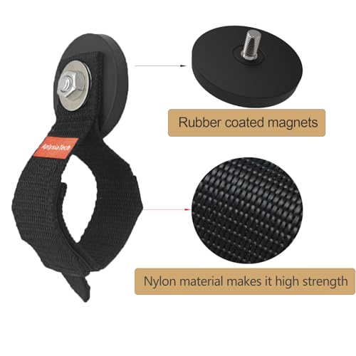 AplysiaTech Super Strong Garage Magnetic Hooks Heavy Duty-6Pack,Powerful Magnetic Strips for Power Drill, Garden Tools, Hose, Straps, Steel Pegboard, Garage Magnetic Hooks Hanger,Workshop Tool Holder