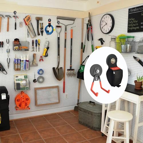 AplysiaTech Super Strong Garage Magnetic Hooks Heavy Duty-6Pack,Powerful Magnetic Strips for Power Drill, Garden Tools, Hose, Straps, Steel Pegboard, Garage Magnetic Hooks Hanger,Workshop Tool Holder