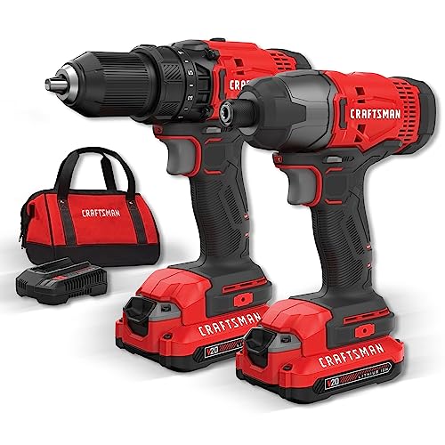CRAFTSMAN V20 MAX Cordless Drill and Impact Kit