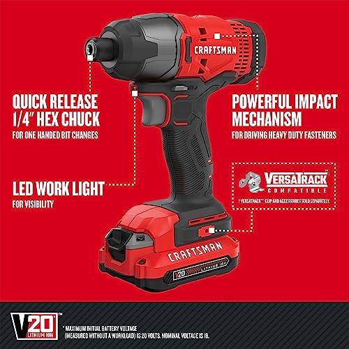 CRAFTSMAN V20 MAX Cordless Drill and Impact Kit