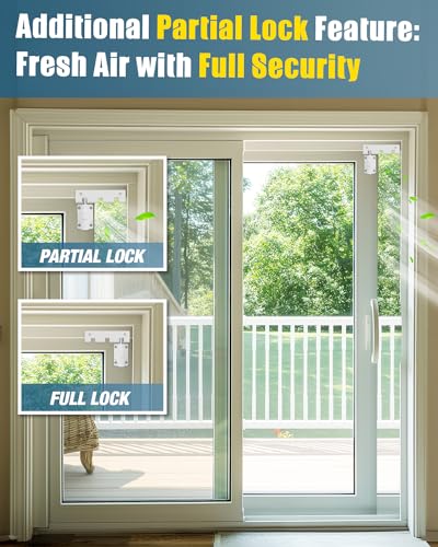 Horizontal Sliding Window Locks & Door Security Set