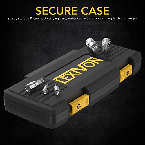 LEXIVON Master TORX Bit Socket Set, 34-Piece, Star & Tamper Proof