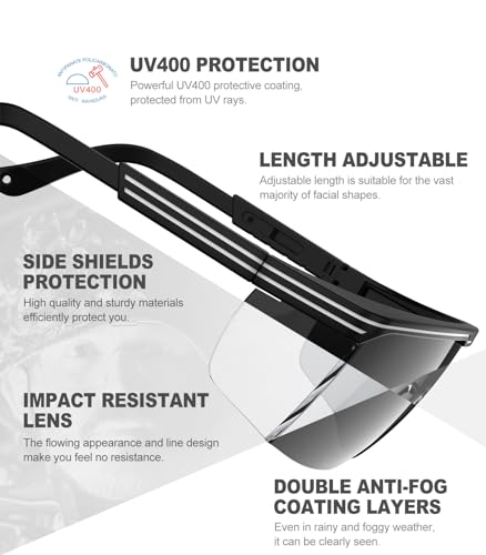 xaegistac Anti-Fog Safety Goggles with UV400 Protection