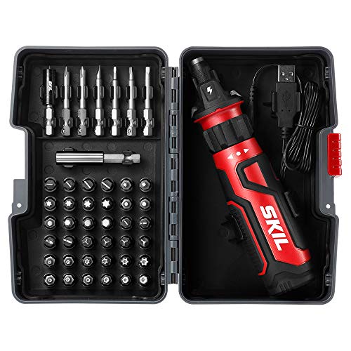 SKIL 4V Cordless Screwdriver with 45-Piece Bit Set