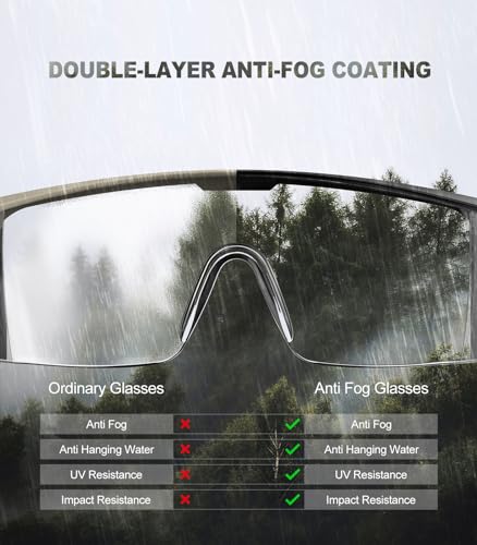 xaegistac Anti-Fog Safety Goggles with UV400 Protection