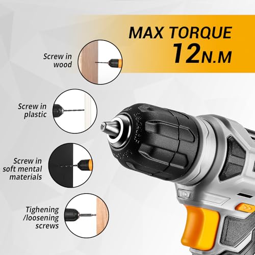 DEKOPRO 126-Piece Electric Tool Set with 8V Drill