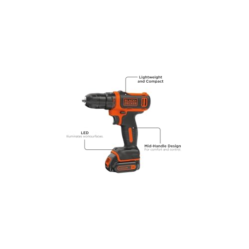 BLACK+DECKER 12V MAX 60-Piece Drill Tool Kit