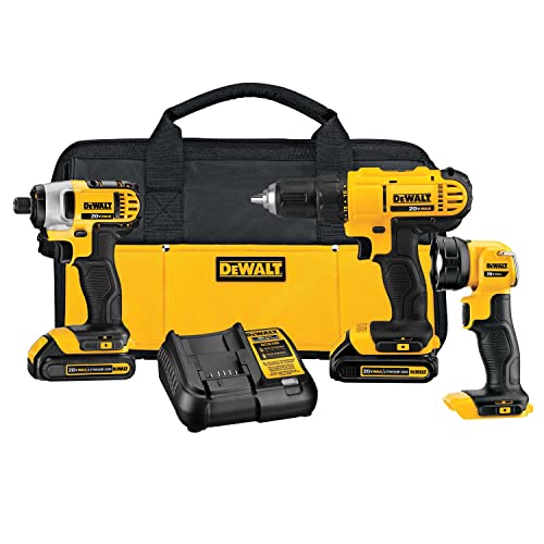 DEWALT 20V MAX 3-Tool Cordless Drill Kit