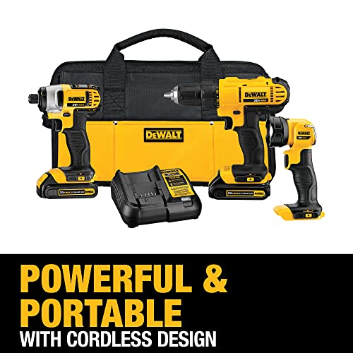DEWALT 20V MAX 3-Tool Cordless Drill Kit
