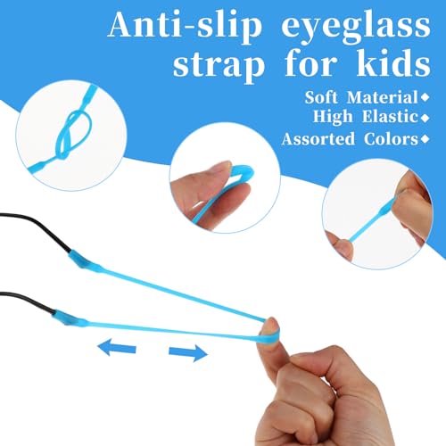 Qianyu 12 Pcs Silicone Eyeglass Straps for Sports