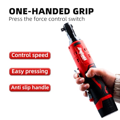 Cordless Electric Ratchet Wrench Set with Batteries