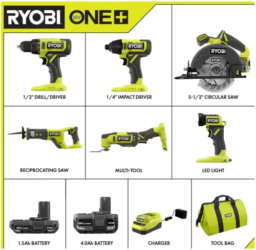RYOBI ONE+ 6-Tool Cordless Combo Kit