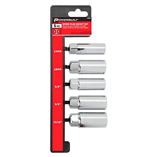 Powerbuilt 3/8" Drive Spark Plug Socket Set 5pc