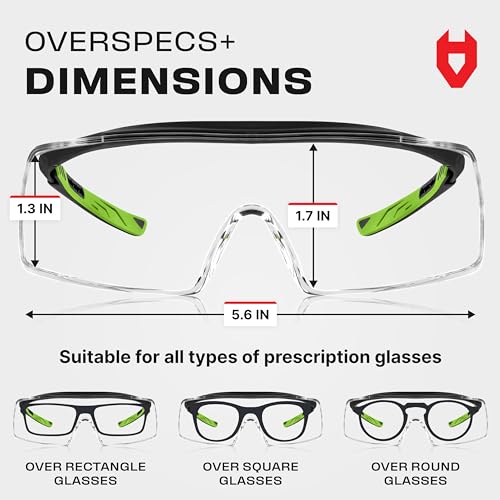 NoCry Anti Fog Over Glasses Safety Glasses