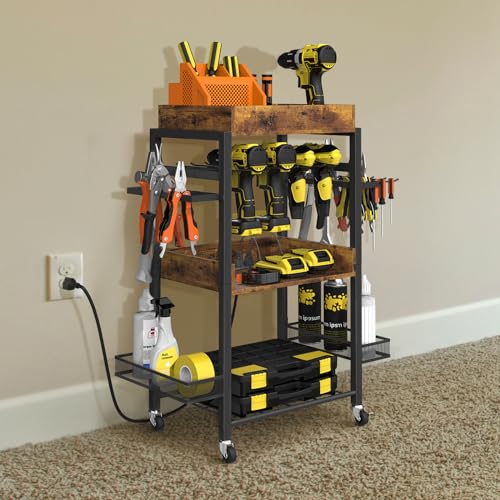 MOOACE Heavy Duty Rolling Power Tool Organizer