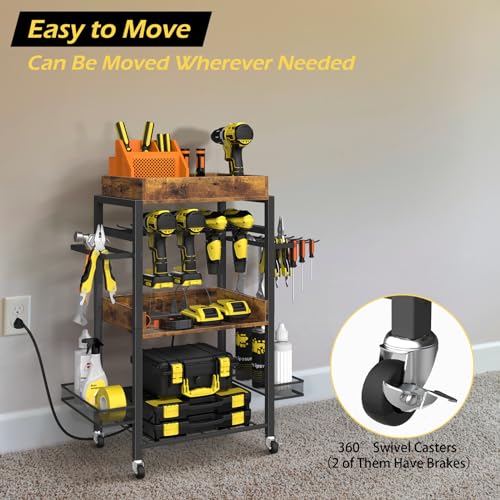 MOOACE Heavy Duty Rolling Power Tool Organizer