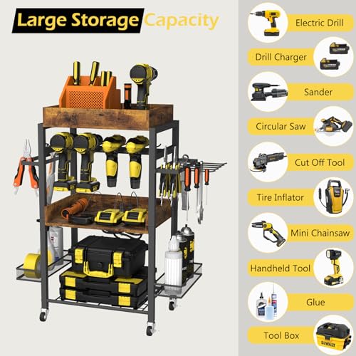 MOOACE Heavy Duty Rolling Power Tool Organizer