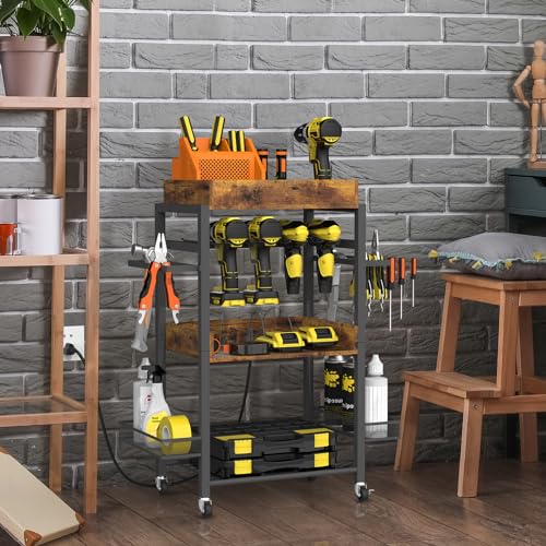 MOOACE Heavy Duty Rolling Power Tool Organizer