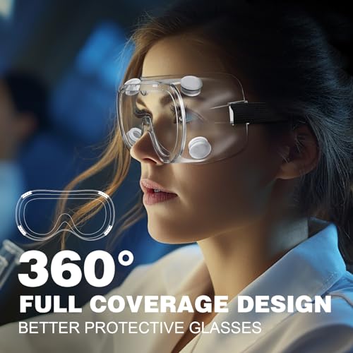 KWHZXGYY 2-Pack Lightweight Anti-Fog Safety Goggles