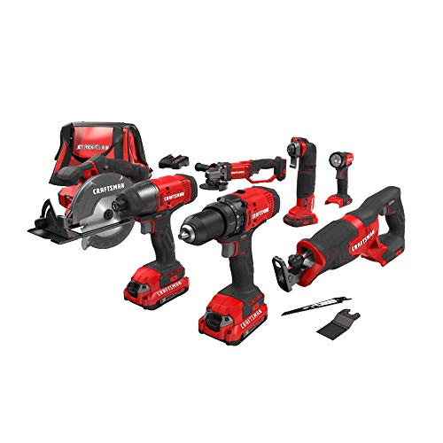 CRAFTSMAN V20 Cordless 9-Tool Power Tool Kit