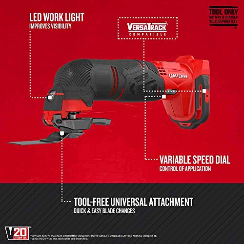 CRAFTSMAN V20 Cordless Oscillating Tool (CMCE500B)