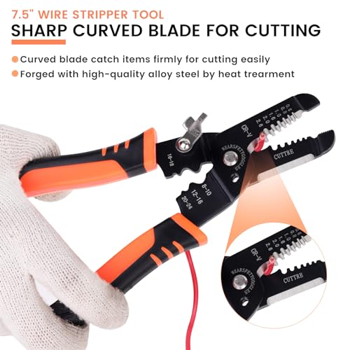 VANJOIN Multi-Tool Wire Stripper, Cutter, Crimper