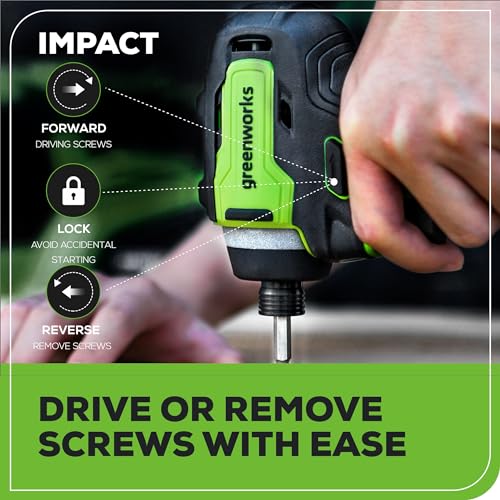 Greenworks 24V Cordless Drill and Impact Driver Kit