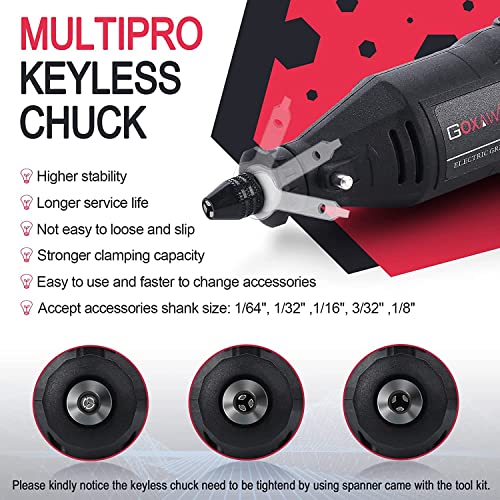 GOXAWEE Rotary Tool Kit with 140 Accessories