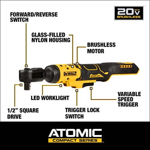 DEWALT ATOMIC 20V MAX Cordless Ratchet Tool