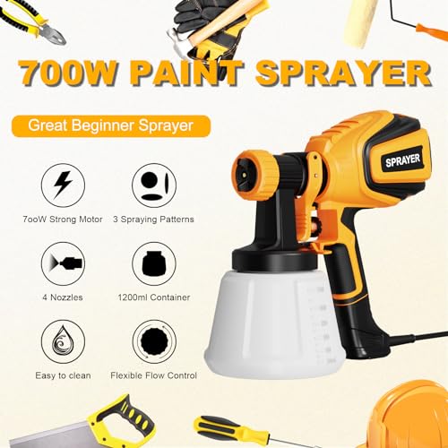 VONFORN 700W HVLP Paint Sprayer with Nozzles