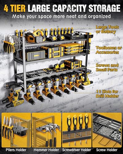 Heavy Duty 4-Layer Power Tool Organizer