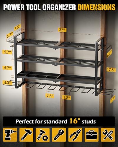 Heavy Duty 4-Layer Power Tool Organizer
